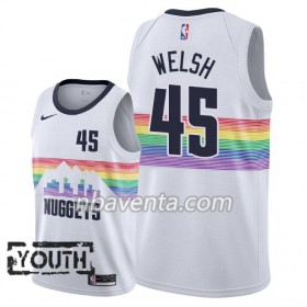 Camiseta Niños Denver Nuggets Thomas Welsh 45 2018-19 Nike City Edition Blanco Swingman